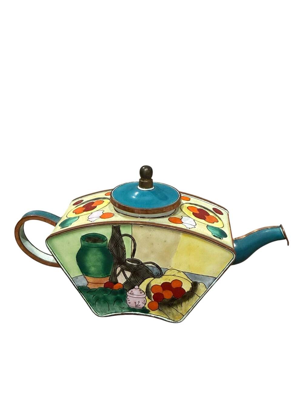 Pica Zane Hand Painted Enamel Teapot Edition No. 499
